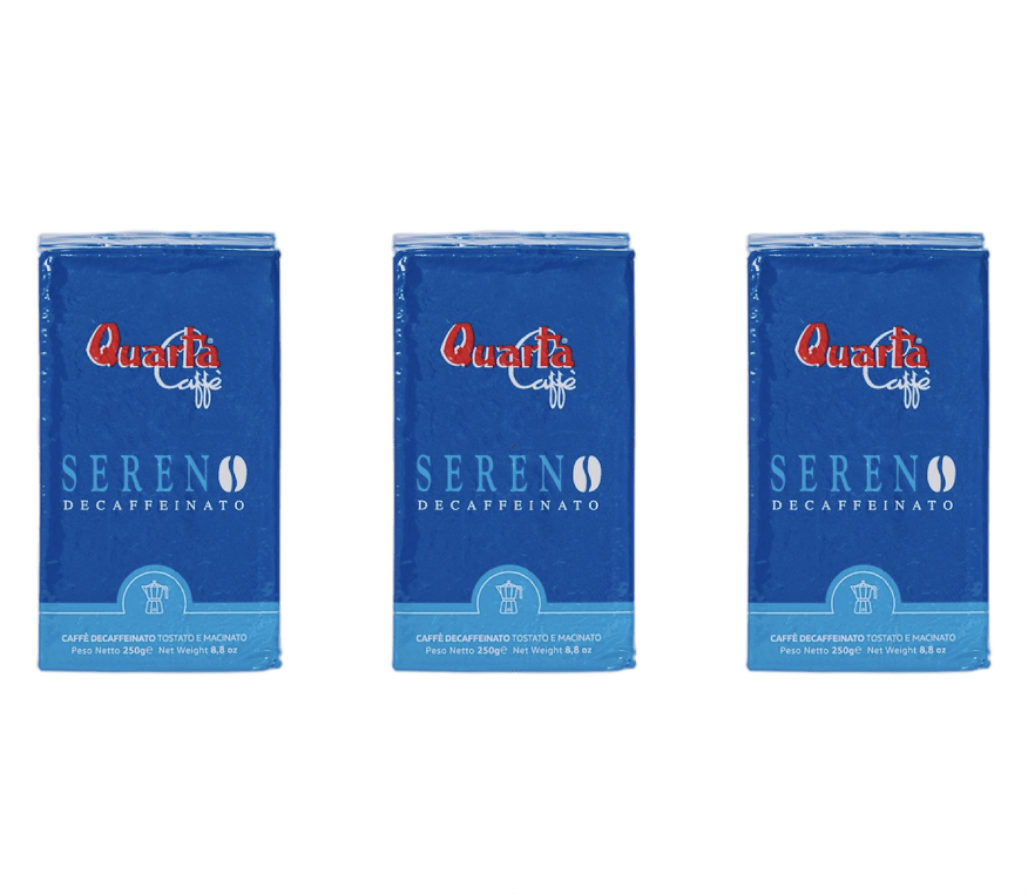 Quarta caffè 3 packs SERENO decaffeinated, each pack 250 grams