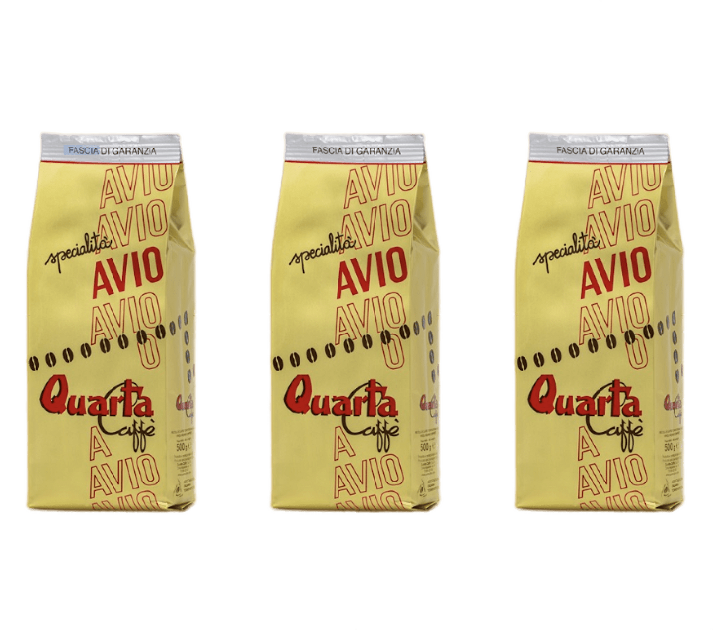 Quarta caffè 3 packs Avio oro beans, each pack 500 gr