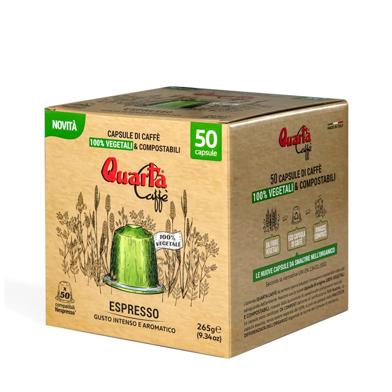 Lotto Quarta caffè 200 capsule compatibili Nespresso,ogni confezione 50 capsule
