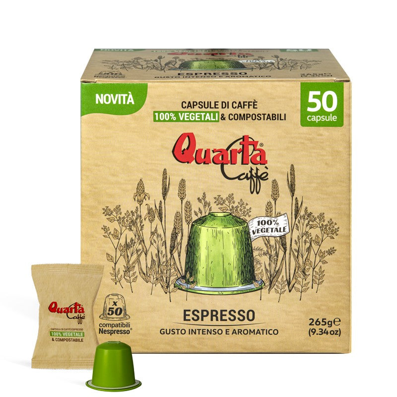 Lotto Quarta caffè 200 capsule compatibili Nespresso,ogni confezione 50 capsule