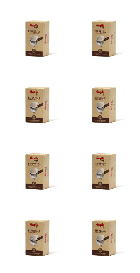 Quarta caffè 8 paquets de dosettes individuelles, chaque paquet contient 18 dosettes
