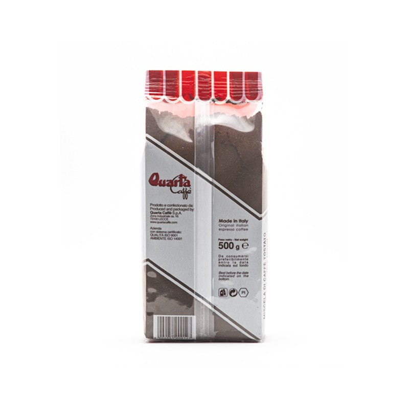 Lotto 3 confezioni Quarta caffè qualità rossa macinato, ogni confezione 500 gr