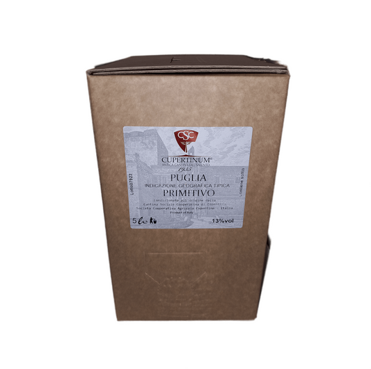 Sac Cupertinum en boîte 5 litres primitif IGT Pouilles