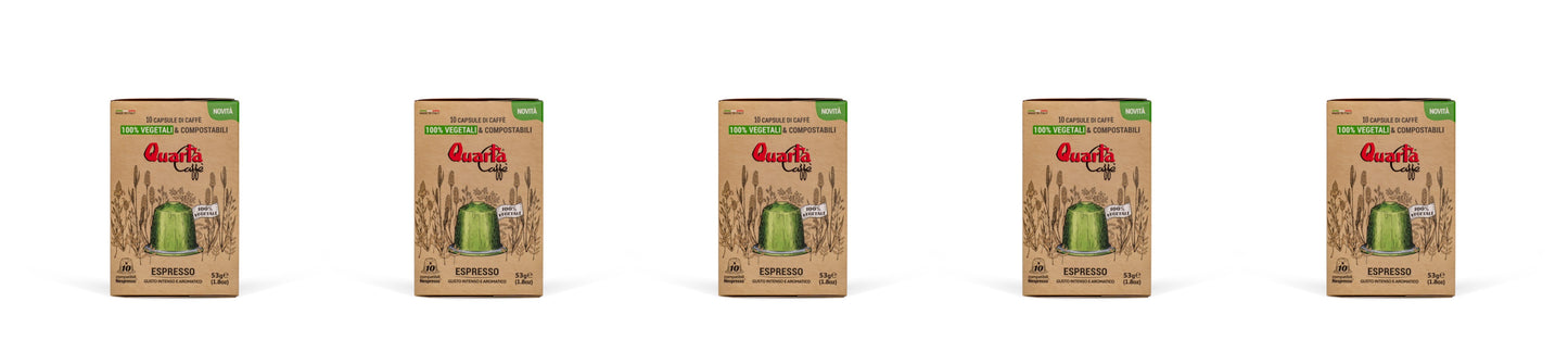 Lotto capsule Quarta caffè, ogni confezione 10 capsule compatibili Nespresso