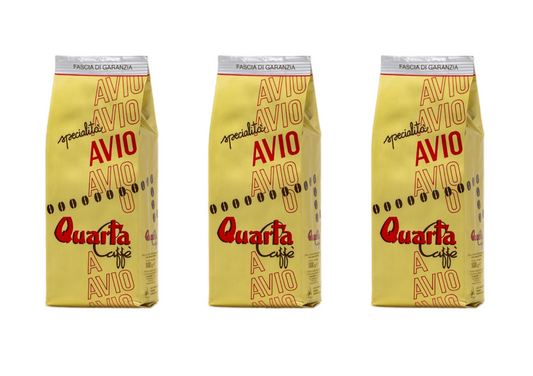 Quarta caffè 3 confezioni Avio Oro macinato, ogni confezione 250 grammi