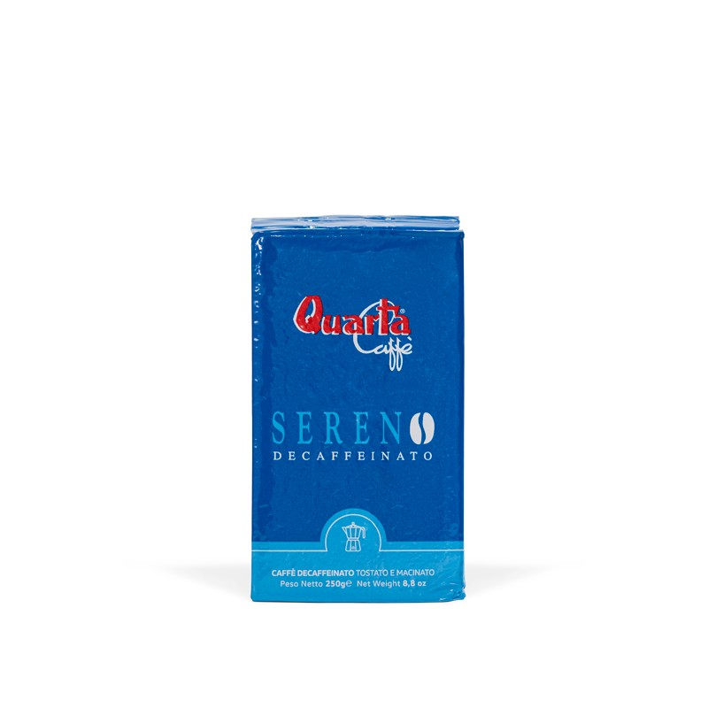 Lot of 3 Quarta packs of decaffeinated SERENO coffee, each pack 250 grams